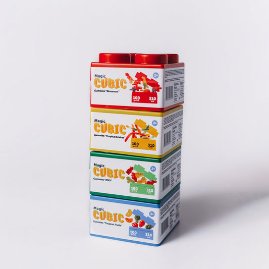 Magic CUBIC Gummies Variety Pack (Pack of 4), 3.5 OZ